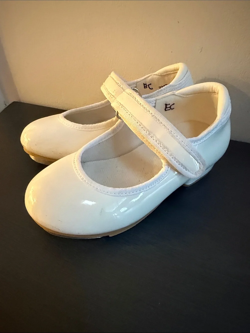White Patent Mary Jane Toddler Tap Shoes